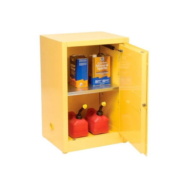 Justrite 12 gal, 1 Shelves, 18-Gauge Steel, 23.25 in W x 35 in H x Yellow 1924X - main